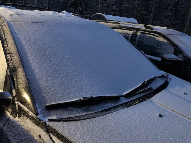 Frosted windshield